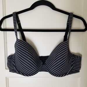 CACIQUE 38D black white cotton t shirt bra
